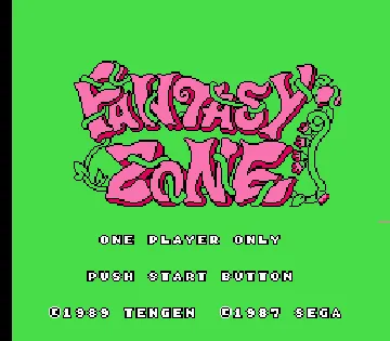 Fantasy Zone (USA) (Tengen) (Unl) screen shot title